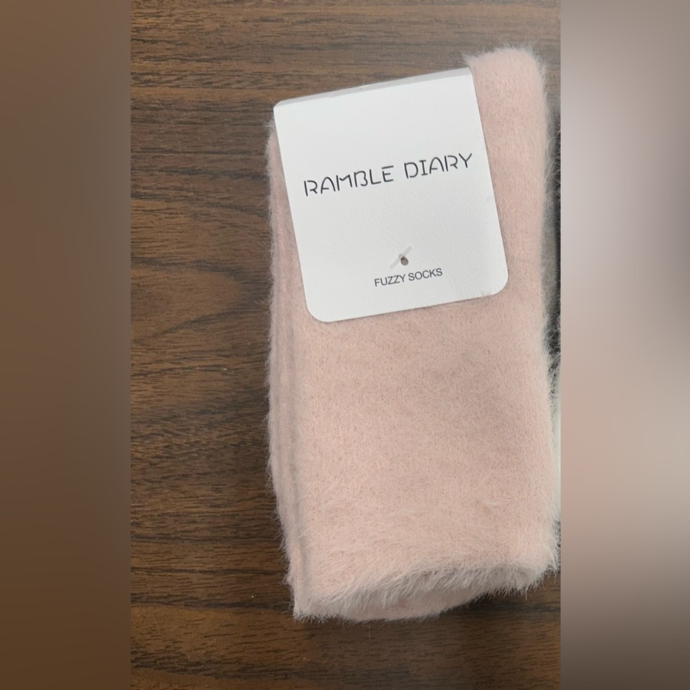New Ramble Diary Fuzzy Women Socks - 1 pair Pink